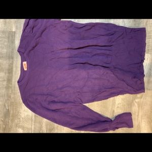 Long sleeve purple sweater dress